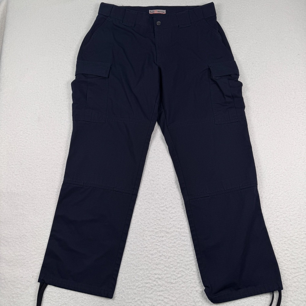 5.11 Tactical Pants Womens 14 Cargo Straight Ripstop Work Medical Utility Blue